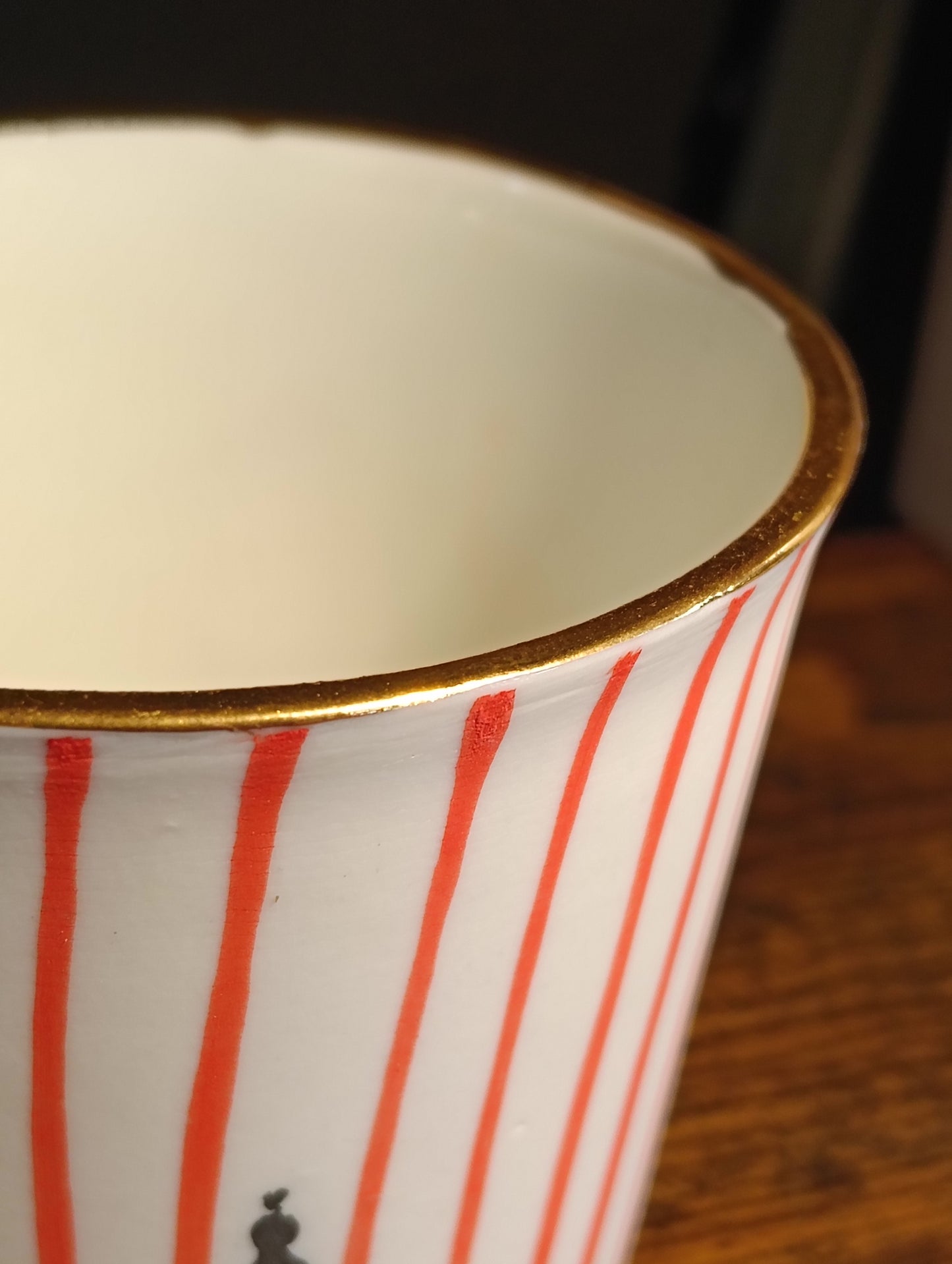 Duo de tasses à café rayées