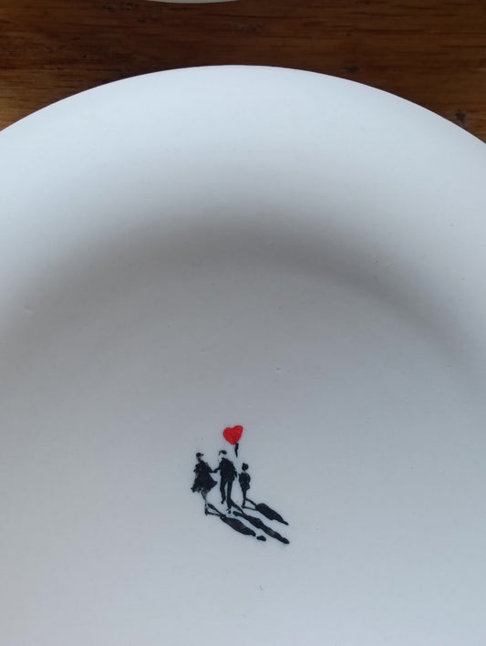 Donut - Assiette / Vide Poche / porte bijoux en Porcelaine Peinte à la Main